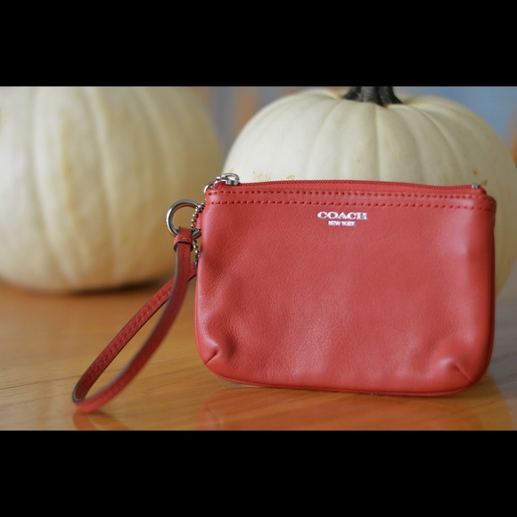 Red Coach Wristlet - Picture 1 of 1